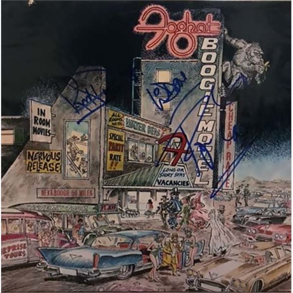 Foghat band signed album