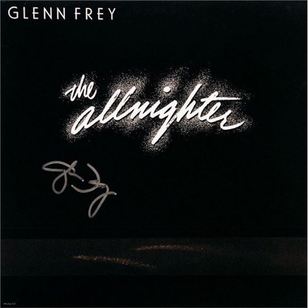 The Eagles Glenn Frey The Allnighter signed album