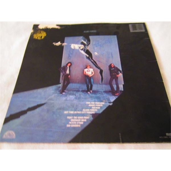 Triumph Allied Forces band signed album