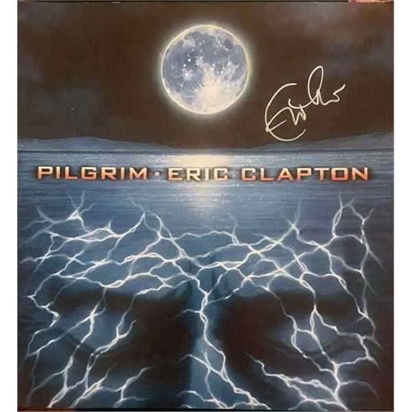 Eric Clapton Pilgrim signed album Flat
