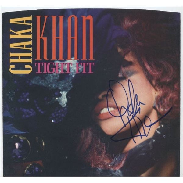 Chaka Khan Tight Fit signed 45 record sleeve
