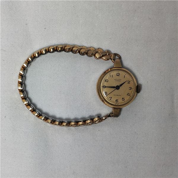 Antique Swiss Made Miller 17 Jewels Incabloc Ladys Mechanical Wristwatch