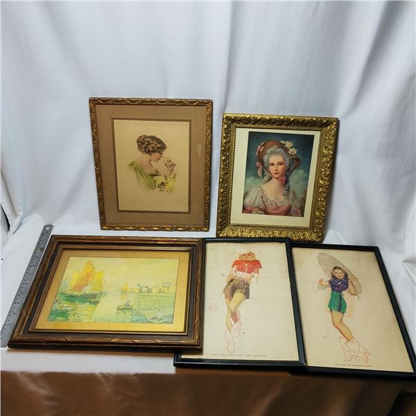 Lot of Antique Prints/ Paintings