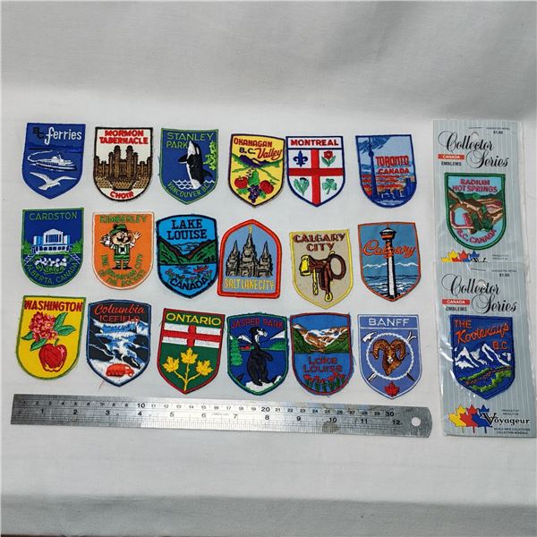 Vintage Canadian Cities Patches / Appliqué