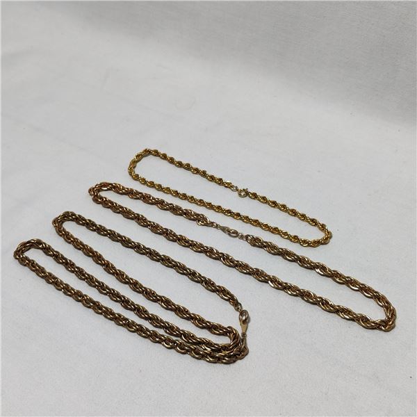 Gold Tone Necklaces/ Bracelet