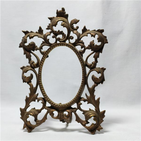 Antique Solid Brass Picture Frame