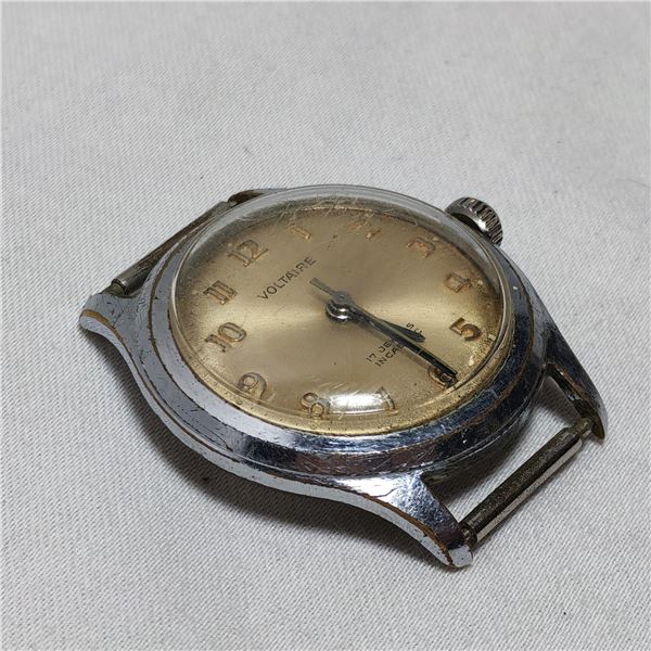 Voltaire 17 Jewels Incabloc Swiss Mens Mechanical Wrist Watch