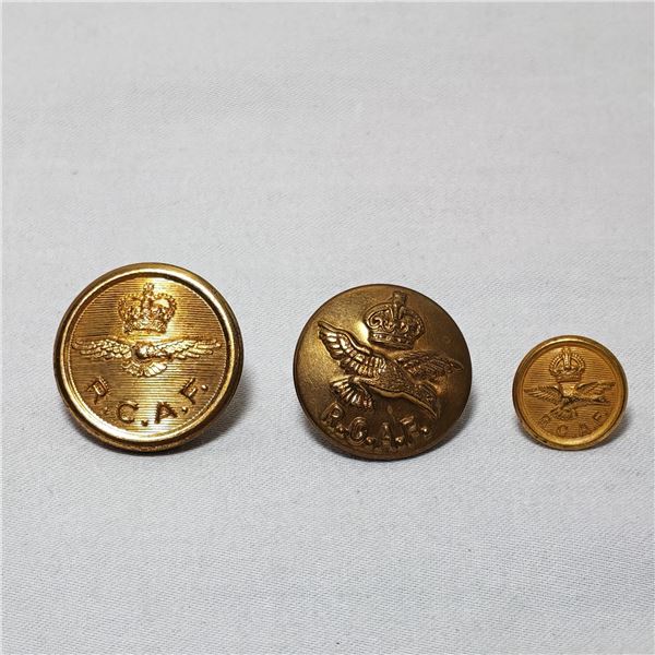 Vintage A.C.A.F. Vintage Military Brass Buttons