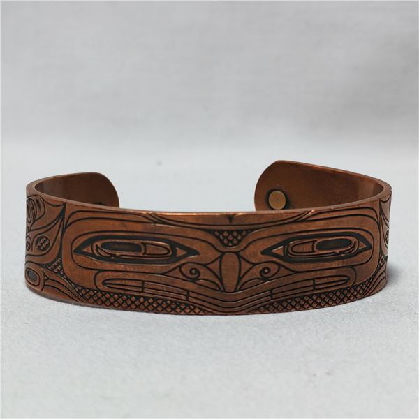 Grizzly Bear’ by Andrew Williams, Haida Copper Bracelet