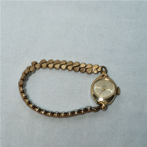 Timex Vintage Watch G.F. Gold Filled Top S.S. Back