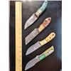 Image 1 : 1 Hand Forged Damascus Steel Knife w/ Sheath - Assorted Styles & Colors