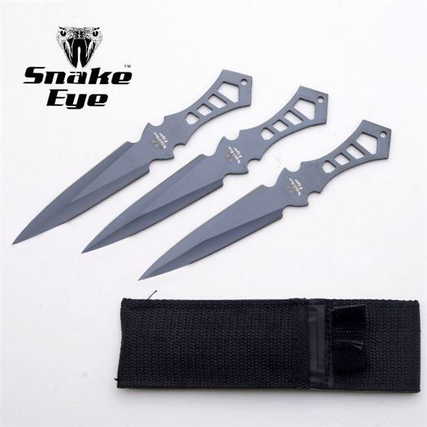 Snake Eye Throwing Knives - SE-1227-3BK