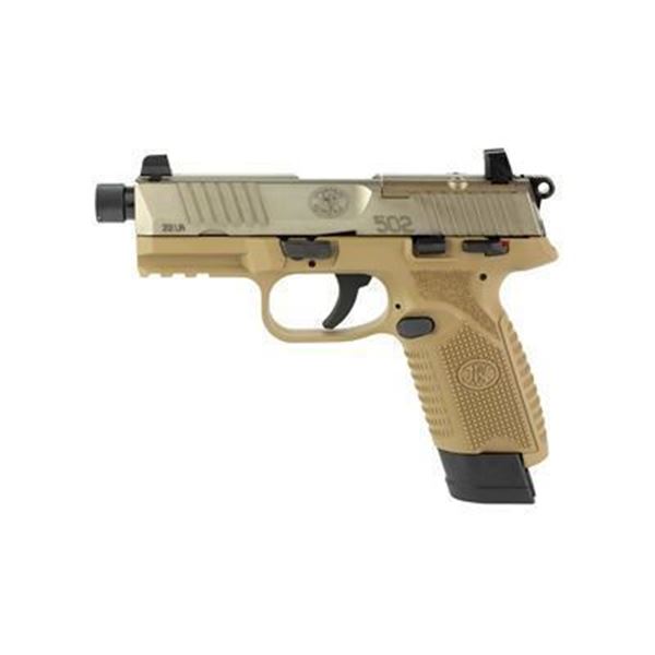 FN 502T 22LR 4.6" 1-15RD 1-10RD FDE