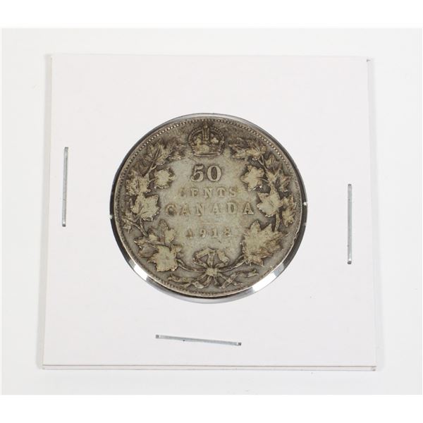 65 WW1 1918 Fifty Cents Canada Silver Coin