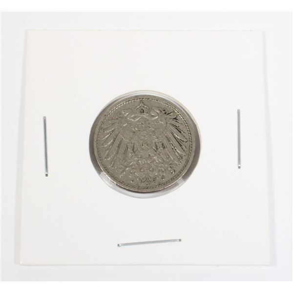 91 1913 German 10 Pfennig Coin