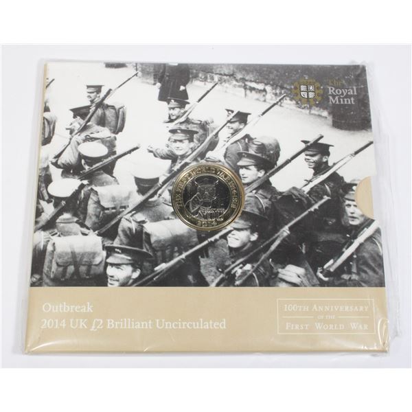 #103 2014 United Kingdom First World War Coin