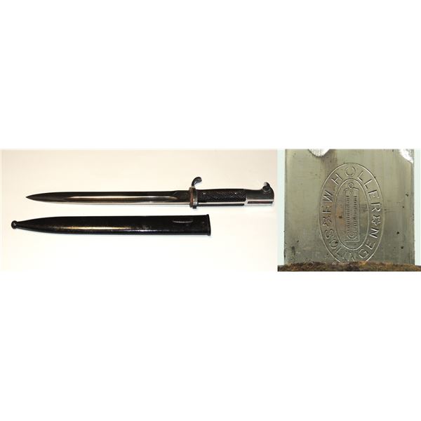 #161 WW2 German Chromed Parade Bayonet FW Holler