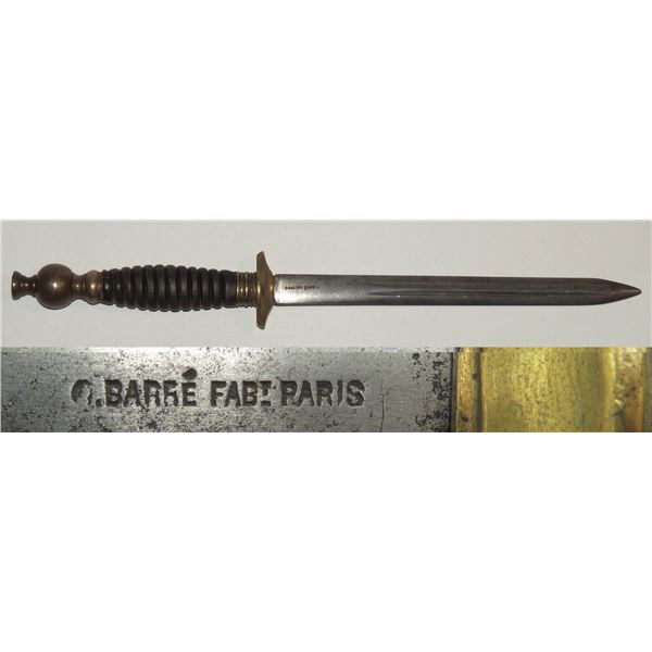 #171 1873–1896 Military French Dirk Knife G. Barre