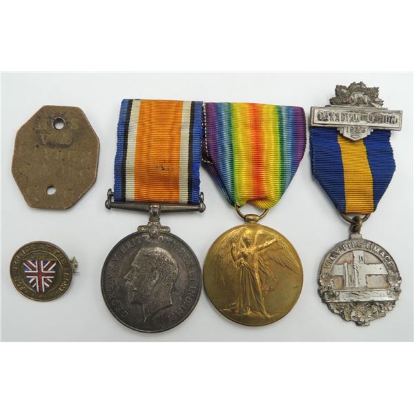 #194 WW1 Canadian Nursing Sister Medal Pair Vimy