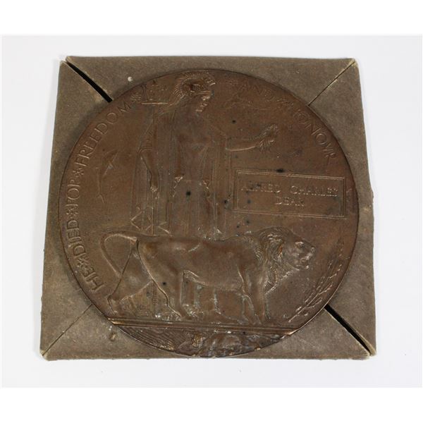 #199 WW1 Canadian Memorial Plaque 56th Calgary