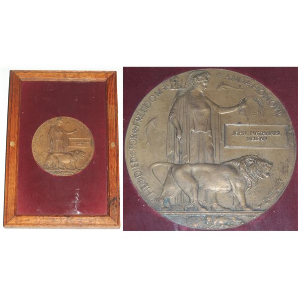 #200 WW1 Canadian Memorial Plaque 21st CEF 64 CEF