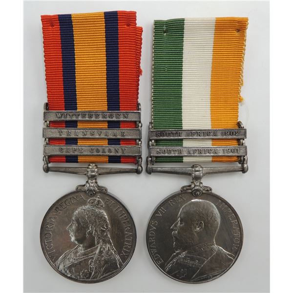 #202 Queen South Africa QSA KSA Medal Pair Munster