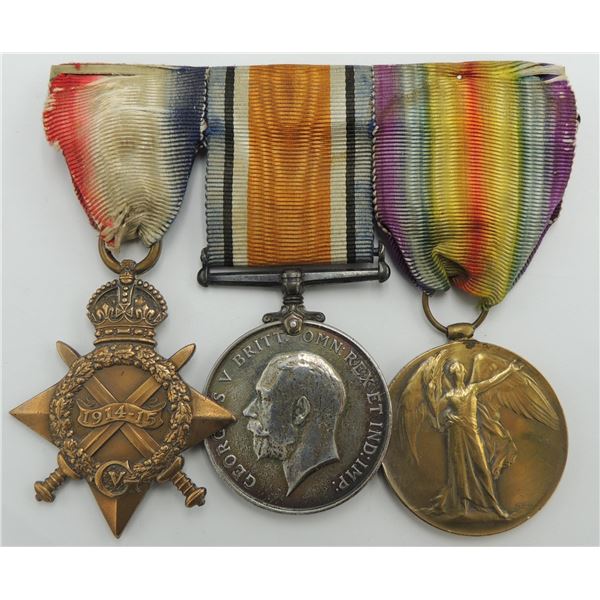 #210 WW1 British Medal Trio War 1914-1915 Star