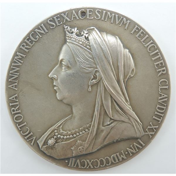 #228 Victoria Diamond Jubilee 1897 Medal Silver