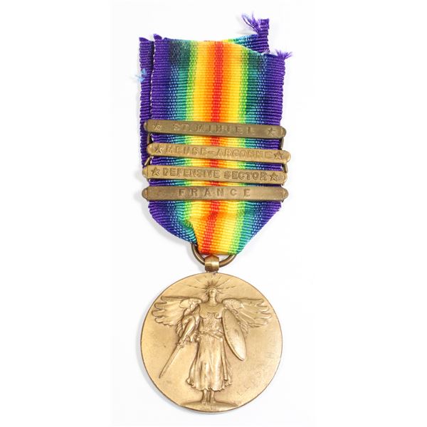 #262 United States WW1 Victory Medal 4 ClaspS