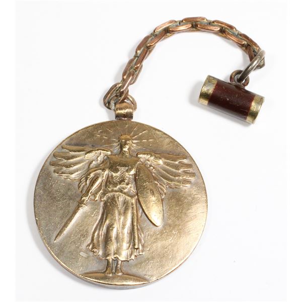 #263 US WW1 Victory Medal Converted to Watch Fob