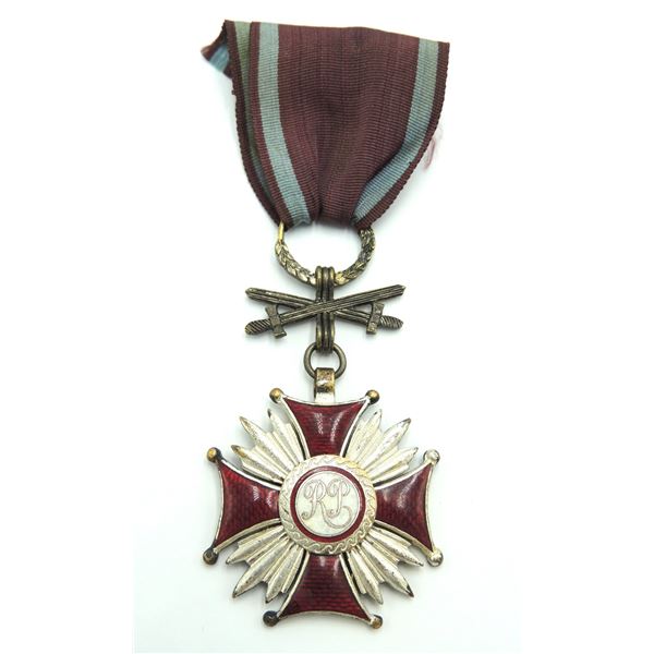#275 Poland Silver Cross of Merit with Swords