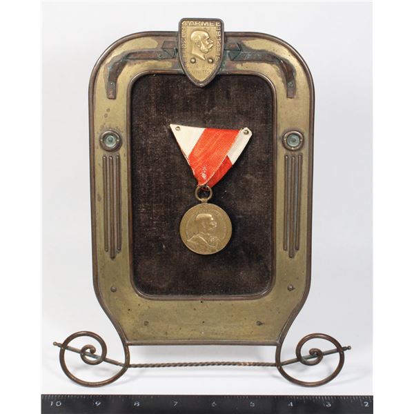 #303 WW1 4th Army Austria-Hungary Framed Medal