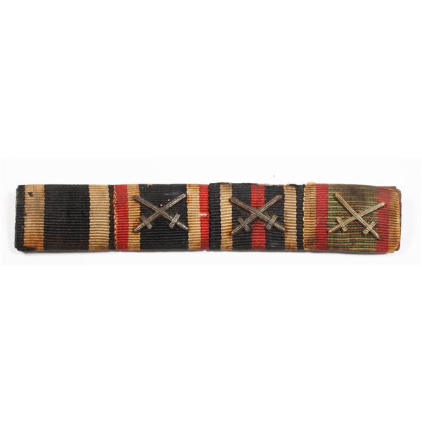#307 WW1 WW2 German 4 Medal Bar Iron Cross