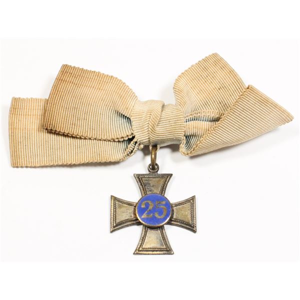 #365 Prussian 25 Year ServIce Cross with ribbon