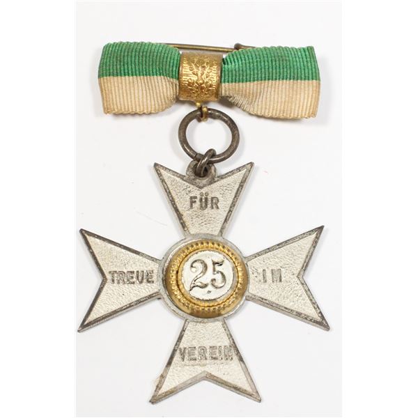 #379 Deutscher Kriegerbund 25 Years Cross w/ribbon