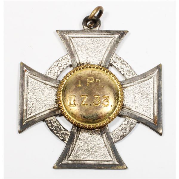 #383 1900'S German Veterans Cross Unit Engraved