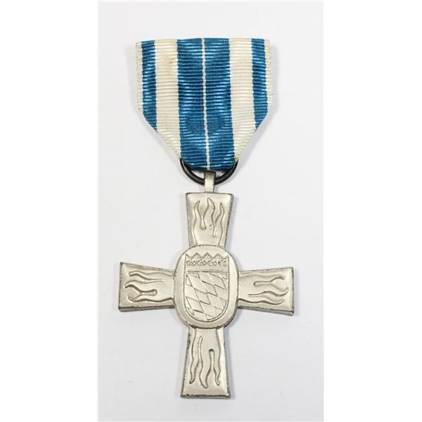 #389  Bavarian Fire Brigade Long Service Cross 25