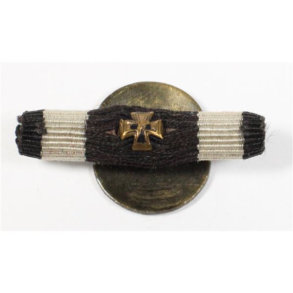 #418 WW1 Iron Cross Button Hole Ribbon Bar