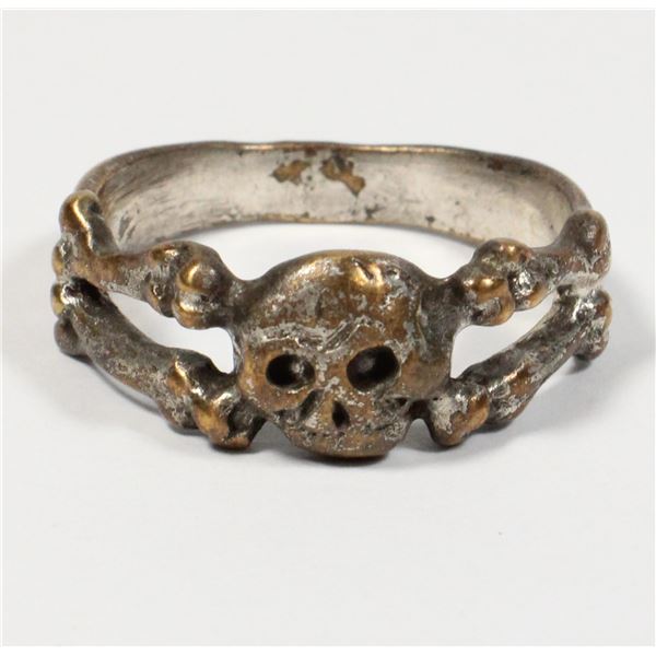 #435 WW1 Imperial German Trench Skull Ring