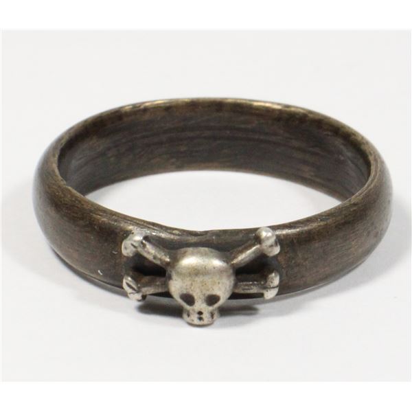 #437  WW1 Imperial German Trench Skull Bones Ring