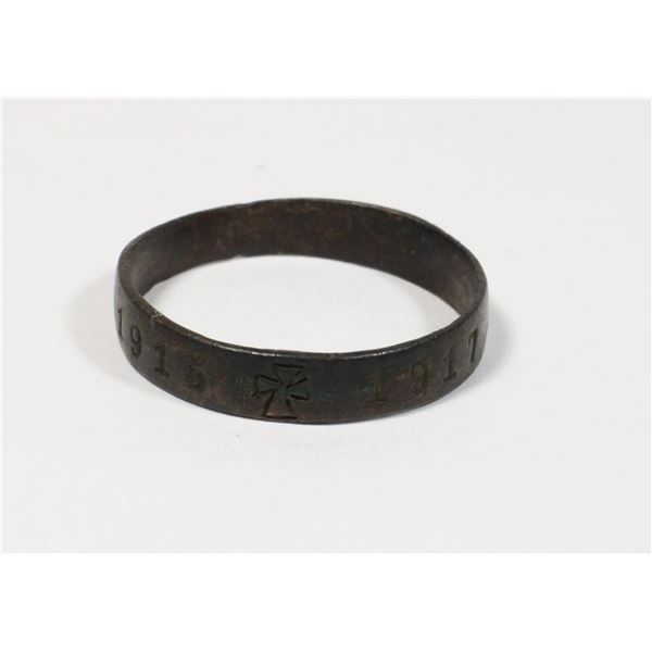 #441 Imperial German 1915 1917 Iron Cross Ring