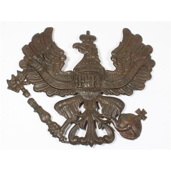 #444 WW1 Imperial German Pickelhaube Plate