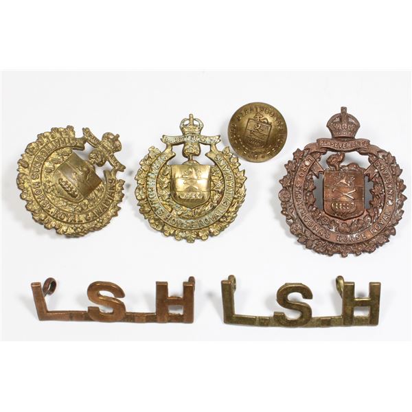 #504 WW1 Lord Strathcona's Horse Cap Badge Set