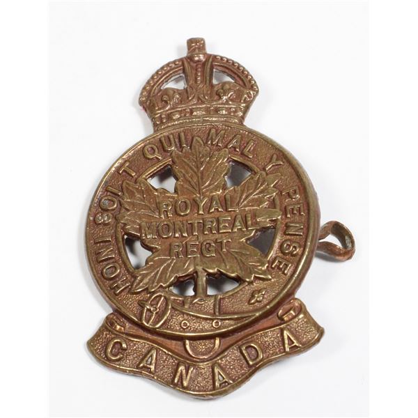 #505 WW1 Royal Montreal Regiment Cap badge