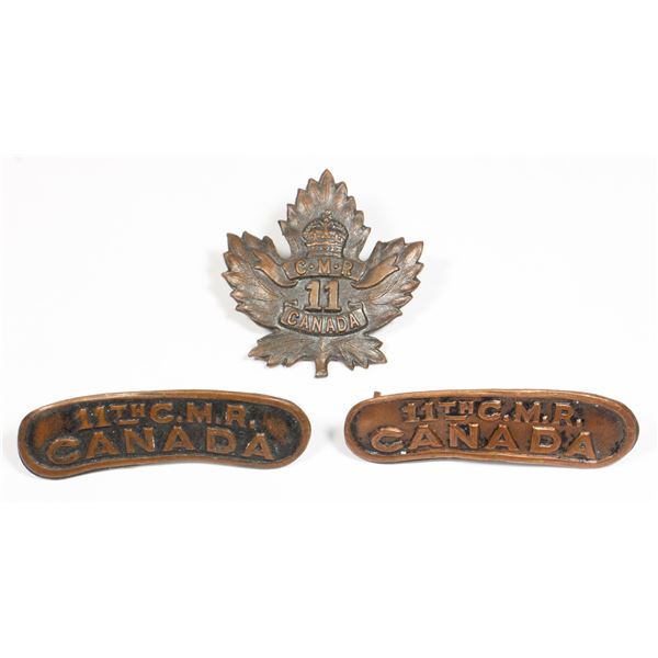 #510 WW1 11th Canadian Mounted Rifles Cap Badge