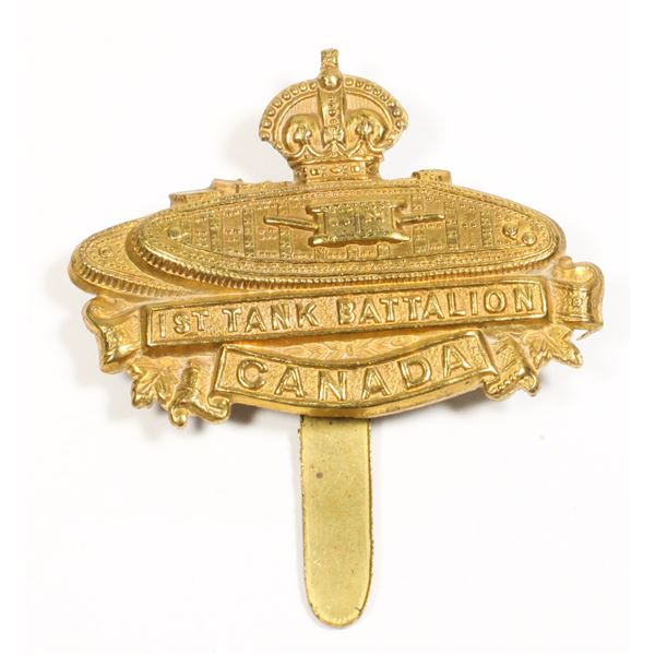 #516 WW1 1st Canadian Tank Battalion Collar Badge