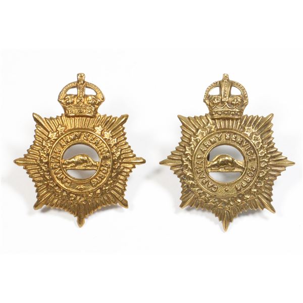 #521 WW1 Canadian Army Service Corps Collar Badges