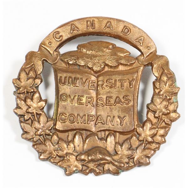 #526 WW1 University Overseas Company Cap Badge