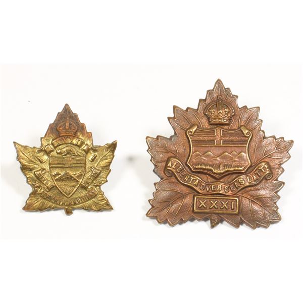 #533 WW1 Canada 31st CEF Alberta Cap Badge Set