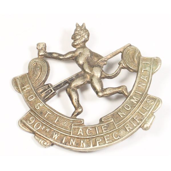 #542 WW1 90th CEF Winnipeg Rifles Cap Badge